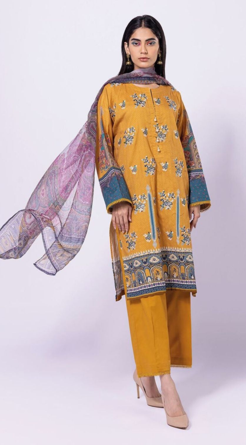 Khaddi Fabric 3 Piece (Summer)