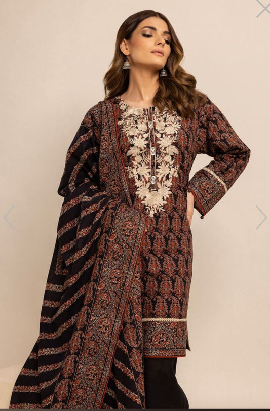 Khaddi Fabric 3 Piece (Winter)